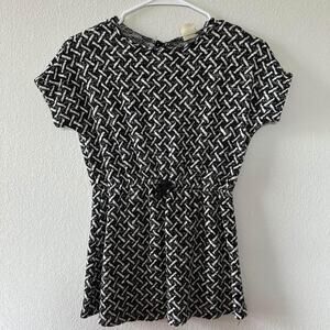 EUC Girl’s Black and White Zara Girls Tunic Sweater sz 9/10 140